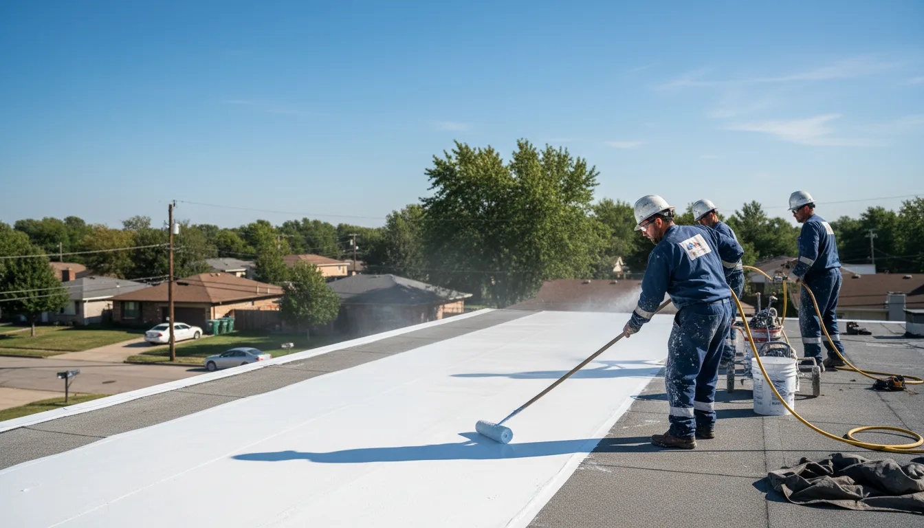 Commercial roof coating in Roggen, CO near me